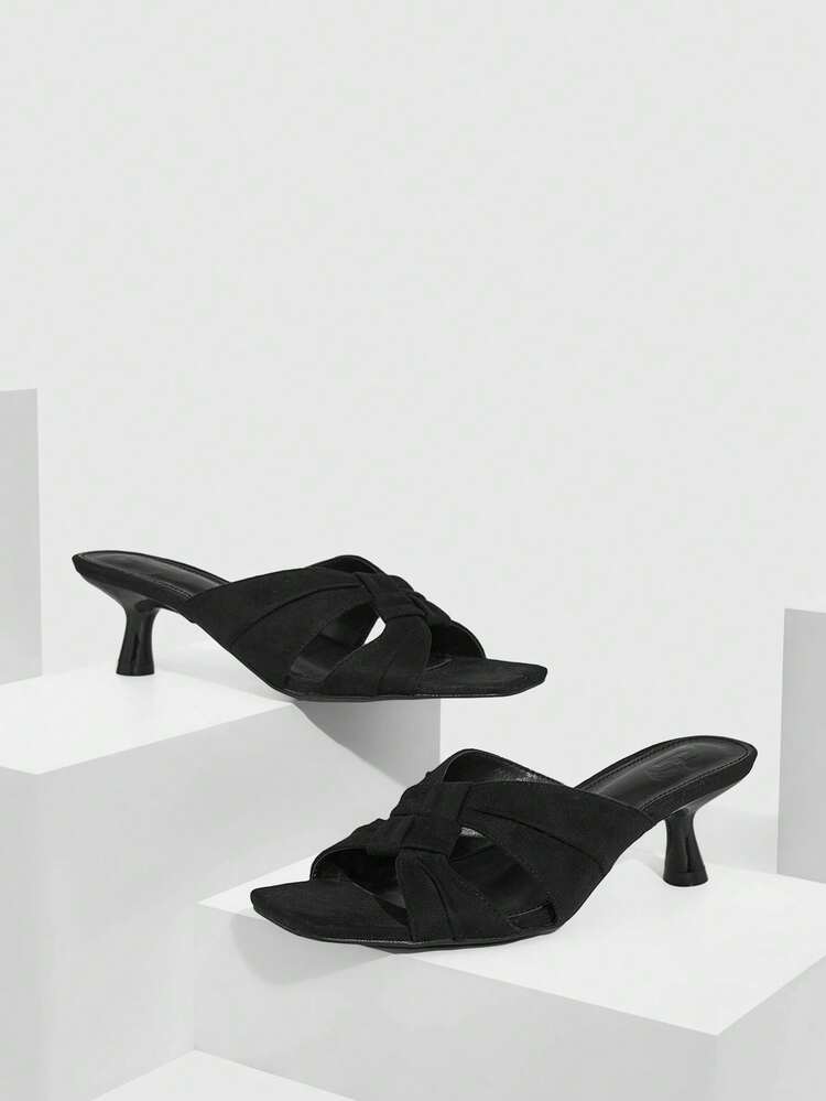 CUCCOO CHICEST Women's Square Toe Hollow Out Design Fashion Daily Wear Versatile High Heel Sandals Elegant Shoes Wedding Shoes