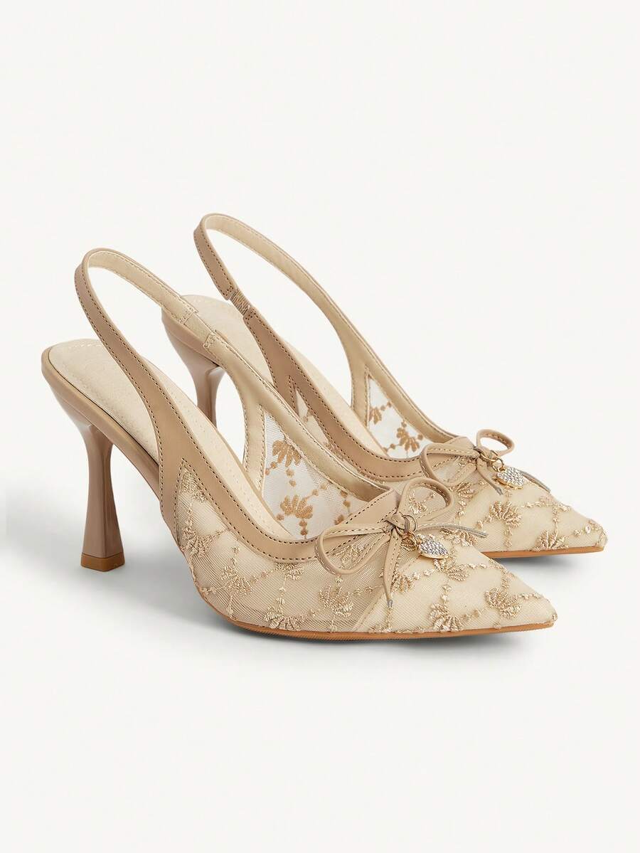 CUCCOO CHICEST Sandalias de tacón para mujer - Albaricoque - Ver 1