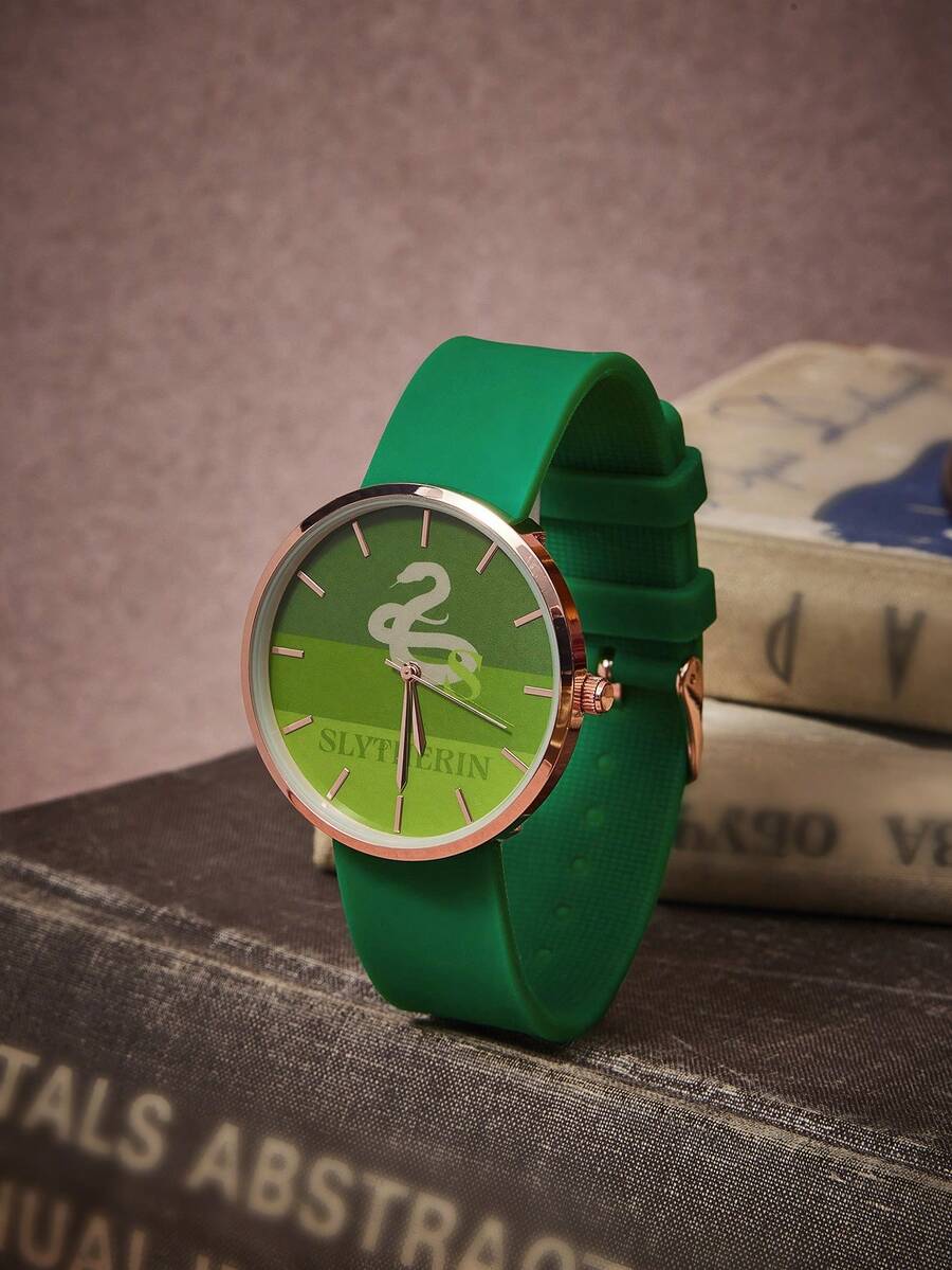 HARRY POTTER X SHEIN Reloj de serpiente 2026 - Reloj de cuarzo verde, dedicado a los fanáticos del mundo mágico - Verde - Ver 1