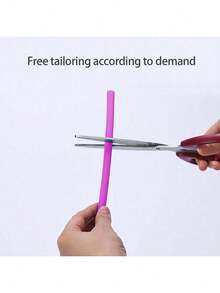 PETSIN 1pc Rechargeable Luminous Pet Collar, 4 Lighting Modes: Steady, Fast Flashing, Slow Flashing, Flowing, Suitable For Pets' Night Activity, Can Be Cut To Fit - Multicolor - View 14