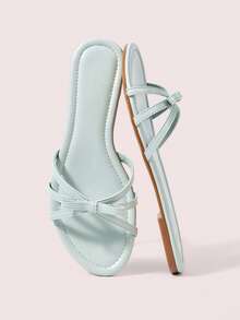 CUCCOO DOLLMOD 女士紫色舒适凉鞋，甜美蝴蝶结凉鞋 - 紫色 - 查看 1