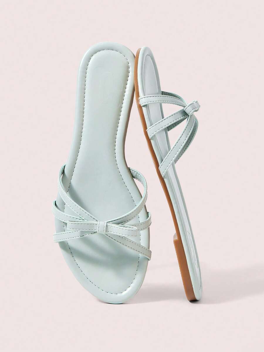 CUCCOO DOLLMOD 女士紫色舒适凉鞋，甜美蝴蝶结凉鞋 - 紫色 - 查看 1