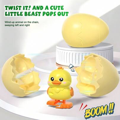 MINKOJA 1PC Kids' Gachapon Capybara Hatch Toy - Capybara Toy After Hatching From The Eggshell, It Becomes A Moving Toy Featuring A Little Dinosaur, Little Penguin, Little Yellow Duck, Or Wind-Up Toy. Animal Walking Toy, Parent-Child Interactive Sensory Toy, Stress-Relief Game Toy For Boys And Girls. Easter, Back-To-School Season Gifts, Birthday Party Presents.,Easter,Easter Gift,Childen's Daykids Toys,Party Bag Fillers,Kids Interactive Games
