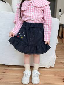 DAZY Korean Style Girls' Summer New Denim Skirt, Popular Baby Girl Skirt - Blue - View 8