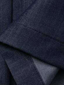 DAZY Women's Casual Washed Twist Shirt And Wide Leg Jeans 2-Piece Suit, Spring/Summer - Medium Wash - View 7