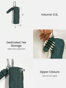 GLOWMODE Stay The Course Water-Repellant Peg Storage Compartment Golf-Themed Print Bag Golf Tennis Pickleball Daily Casual Wear - Green - View 4