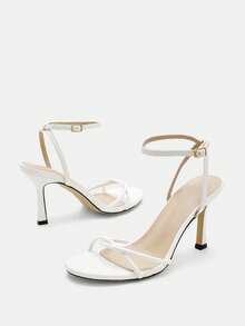 Glitzique Giày cao gót nữ màu trắng, Giày cao gót kitten heel gợi cảm, Mũi tròn quai mỏng, Giày sandal xỏ ngón màu trơn đa năng hàng ngày mới cho mùa xuân/hè dành cho nữ, Giày cao gót mỏng cho cô dâu cưới, Giày cao gót đế xuồng 9cm sang trọng cho dịp tiệc tùng, Giày sandal xỏ ngón mùa hè mới, Giày cao gót trang trọng, Giày sandal cao gót quai mắt cá chân cao cấp cho nữ, Giày sandal cao gót thời trang cho nữ - trắng - Xem 9
