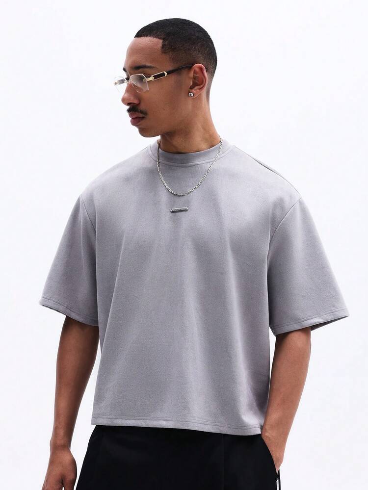 Oversize-T-Shirt mit Rundhalsausschnitt und Rückengrafik