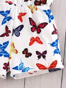 Travachic KIDS Babygirl Casual Knit Elastic Cute Cartoon Pattern Camisole Romper, Suitable For Summer - Multicolor - View 5