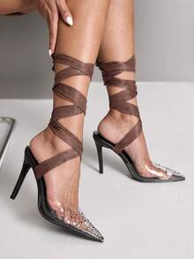 CUCCOO SZL Women Heeled Sandals - Brown - View 1