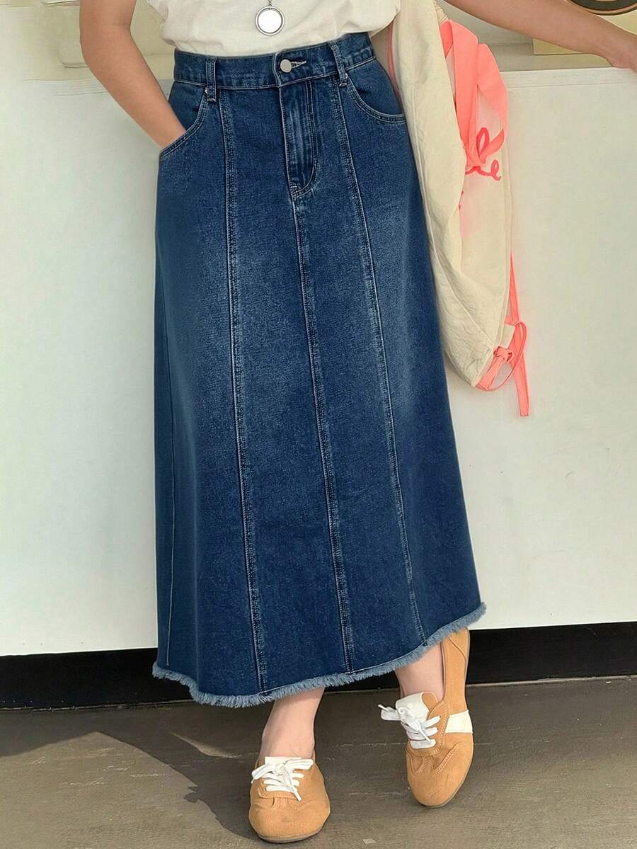 Dazy Kids 少女牛仔裙 - 藍色 - 查看 1