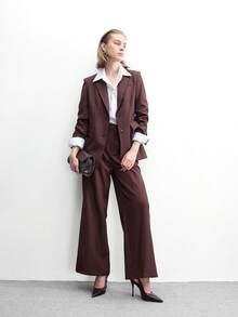 CUCCOO BIZCHIC 女士深棕色蛇纹尖头鞋，细高跟，金色搭扣装饰，复古优雅通勤约会鞋 - 深棕色 - 查看 9