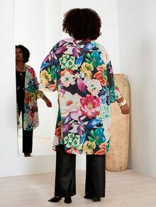 BrightlyHer 大码印花休闲度假外套 - 彩色 - 查看 4