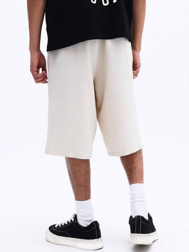 Luźne szorty bermudy cargo z logo