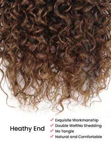 Paquete De 1 Mechón De Cabello Humano Rizado Y Rizado De Color Marrón Chocolate, Tejido De Cabello Humano 100% Virgen Brasileño De Calidad Remy Con Extensiones De Cabello Humano #4 - S4 - Ver 8