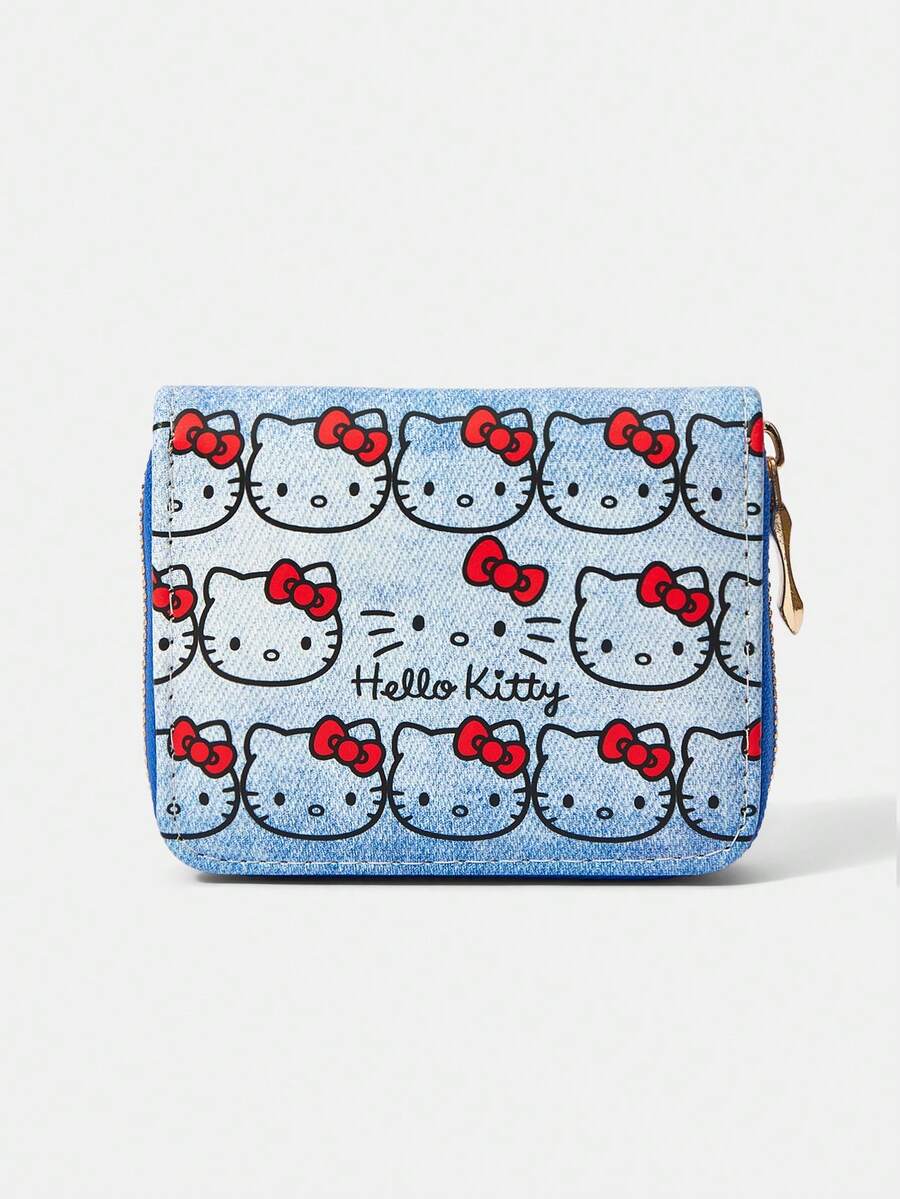HELLO KITTY AND FRIENDS | SHEIN 1个猫咪蝴蝶结图案简约风格拉链零钱包，适合女性使用。 - 多色5 - 查看 1