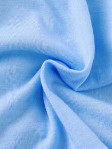 SHEIN Girls' V-Neck Sleeveless Dress, Backless Bow Tie Princess Dress, Blue Casual Vacation Minimalist Dress, Girls' Summer Sleeveless Dress - Blue - View 4