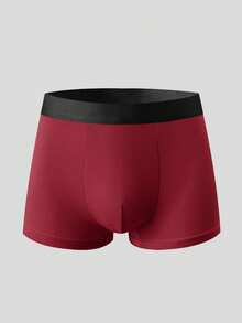 SHEIN 10pcs/Pack Men's Casual Comfortable Contrast Color Boxer Briefs - Multicolor - View 8