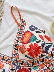 Soleia Set da 2 pezzi con canotta a stampa floreale e pantaloncini, outfit casual da vacanza per donna - Multicolore - Visualizzare 4