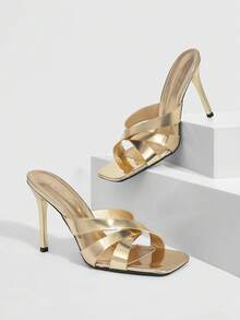 CUCCOO SZL Women Heeled Sandals Spring Shoes - Medium gold - View 3