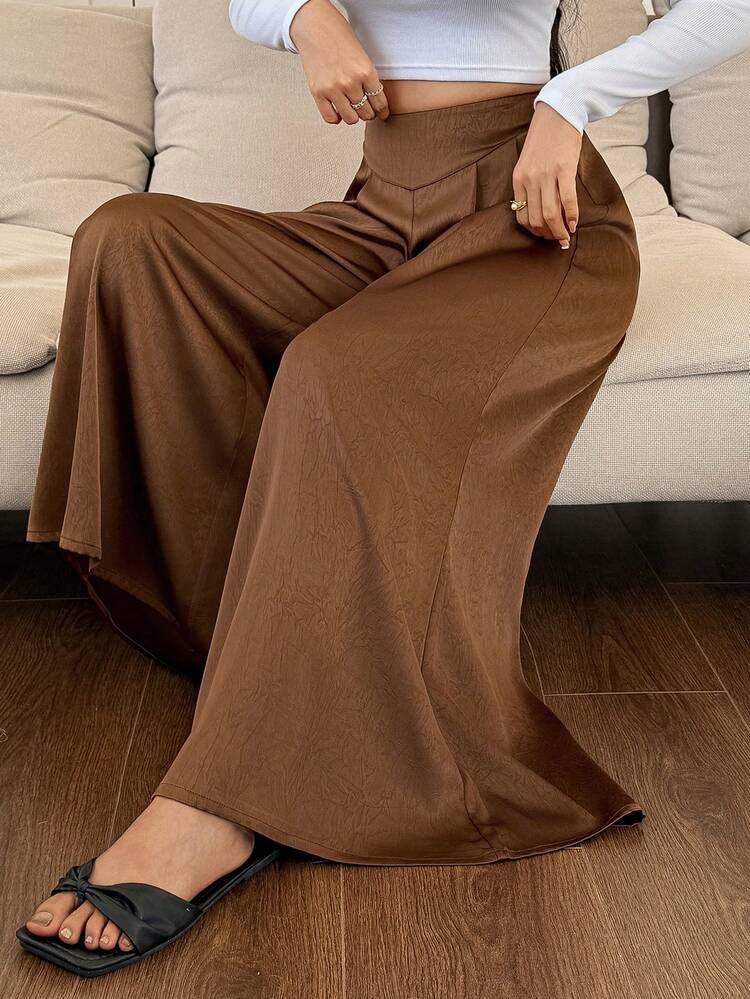 Women's Elegant Satin Wide-Leg Pajama Bottoms, Spring/Summer