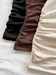 Soleia 春夏新款休闲度假西部海滩婚礼宾客着装毕业早午餐圣帕特里克节春假复活节音乐节优雅波西米亚热带风情女式方领褶皱针织背心约会情人节 - 彩色 - 查看 3