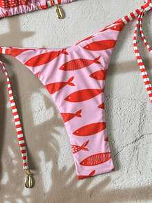 Swim Vcay 春假海滩鱼纹比基尼泳装 - 彩色 - 查看 6