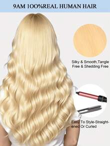 PU Hole Weft Human Hair Extension Butterfly Weft Hair Extension Real Human Hair 12-24inch Blonde Color Straight Human Hair Extensions Bundles Invisible Hair Extensions Human Hair For Daily & Wedding & Party - Multicolor - View 12