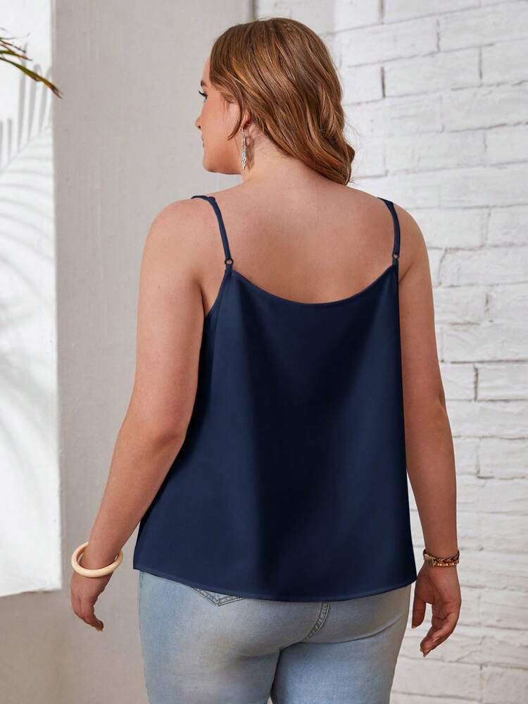 Plus Size Casual Solid Color Camisole
