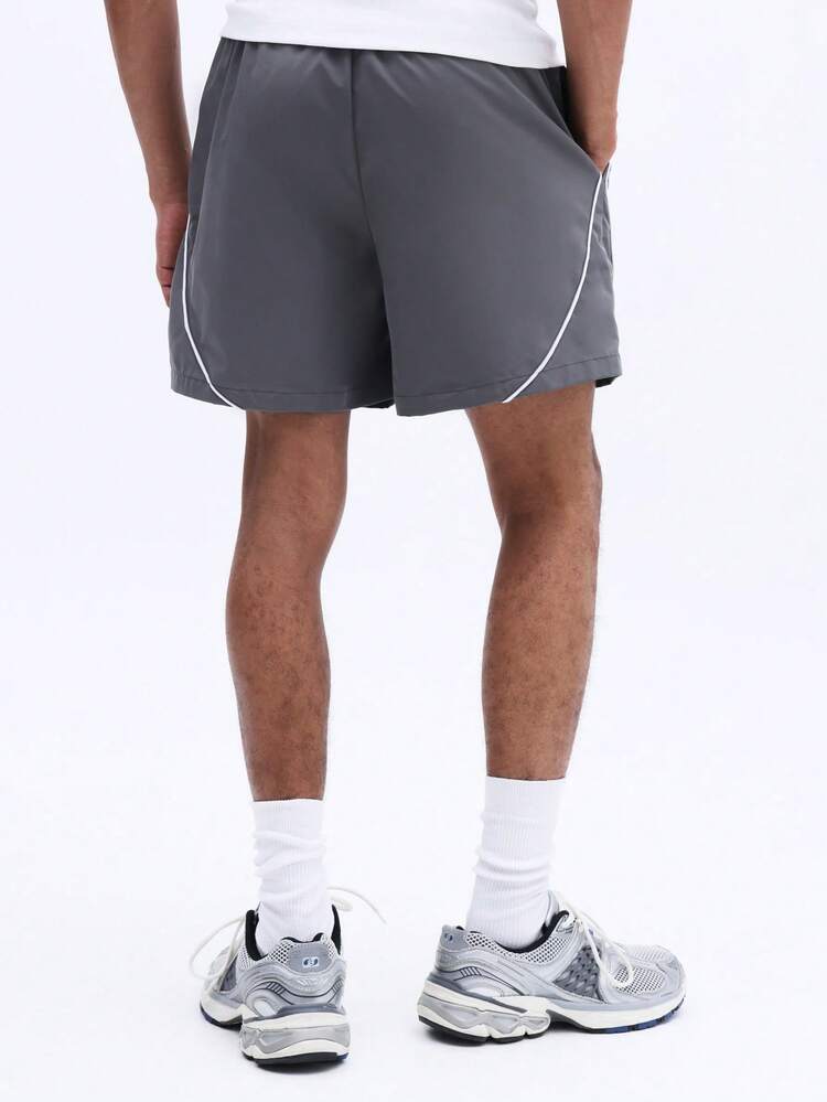 Relaxed Fit Shorts With Piping Detail