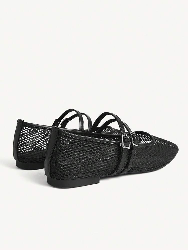 CUCCOO CHICEST Women's Summer Versatile Mesh Strap Flat Sandals, Suitable For Work Wedding Shoes Spring Shoes Bride Shoes