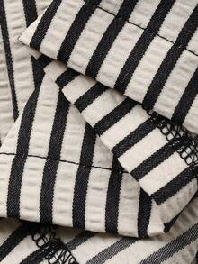 DAZY Women's Casual Striped Wide Leg Pants, Spring/Summer - Black - View 7