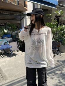 DAZY Women's Round Neck Fresh And Youthful Summer T-Shirt Graphic Tees Women - White - View 8