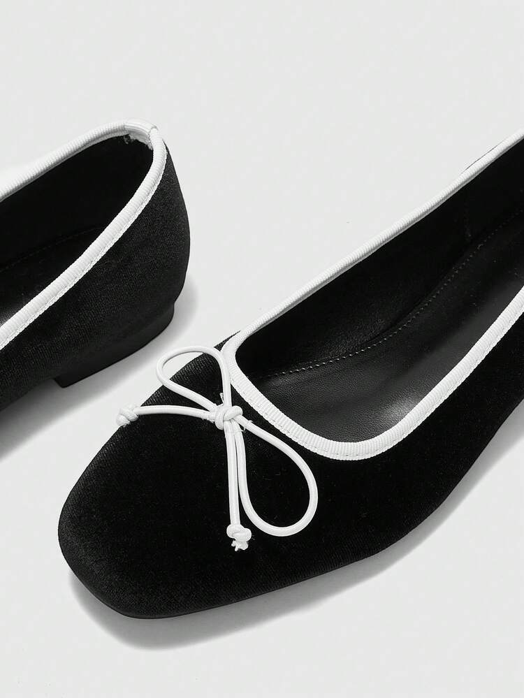 CUCCOO BIZCHIC Women Shoes Fashionable Women's Flat Shoes Comfortable Casual Versatile Holiday Dating Elegant Wear Bow Decoration Design, College Style Wear, Commuting Daily, Dating Out Of The Street, Sweet And Cool Style Women's Shoes Spring Shoes