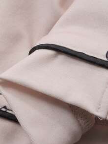 DAZY 小男孩卡通熊单排扣短袖上衣和裤子睡衣套装 - 卡其色 - 查看 8