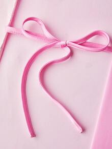 LUVLETTE 女士性感丝滑缎面奢华蕾丝边粉色系带透气家居睡袍睡衣情人节礼物 - 藕粉色 - 查看 10