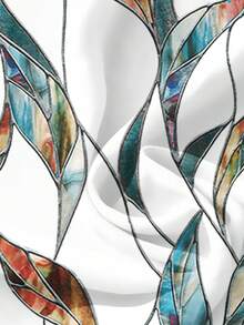 SHEIN LUNE Women's Vintage Leaf Print Casual Blouse, Suitable For Early Autumn, Business Casual, Outdoor Wear Chic Blouses For Women - Multicolor - View 4