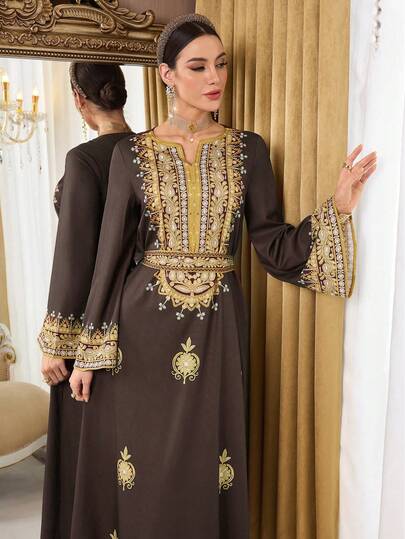 Al Najma 女士土耳其长款连衣裙和阿拉伯传统长袍