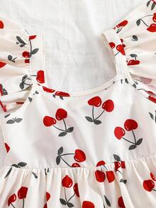 Emery Rose Kids Emery Rose Kids 少女休闲可爱迷你爱心、迷你樱桃印花、简约荷叶边下摆连衣裙，适合夏季、休闲假期、海滩周末，可爱夏日穿搭，少女夏季单品，韩版风格，海滩模式开启，夏季外出单品，夏季服装，白色连衣裙，舞会礼服，女士连衣裙，白色连衣裙，粉色连衣裙，毕业礼服，舞会礼服，樱桃连衣裙，可爱樱桃连衣裙，少女连衣裙，樱桃婴儿服装，少女樱桃连衣裙 - 粉色 - 查看 12
