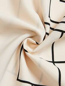 GlowEve Women's High Waist Geometric Pattern Wide Leg Loose Elegant Pants - Multicolor - View 6