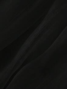 SHEIN MOD 女士优雅纯色吊带连衣裙，夏季必备 - 黑色 - 查看 4