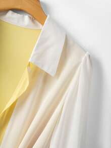 GlowEve CURVE Bộ quần áo dài tay và áo sơ mi màu thanh lịch cỡ lớn, Thu/Đông - Nhiều màu - Xem 3