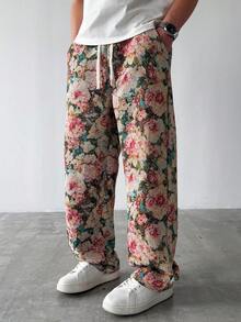 HUEFORM 男士提花直筒裤，宽松舒适版型，时尚百搭之选 - 白色 - 查看 4