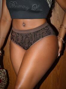 2pcs/Set Seamless Women Animal Print Comfortable Hipster Briefs - Multicolor - View 3