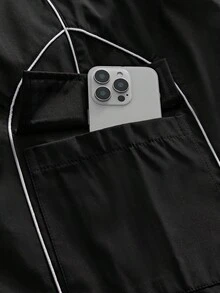 EVRINFINITE 男士休闲直筒时尚工装裤，秋季 - 黑色 - 查看 4