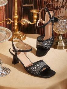 CUCCOO TILAWA Women Heeled Sandals - Black - View 1