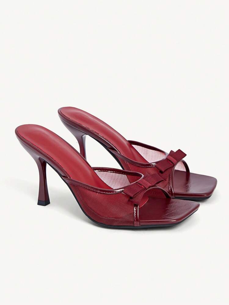 CUCCOO CHICEST Women's Fashionable Elegant Bow Decor High Heel Sandals Elegant Shoes Wedding Shoes