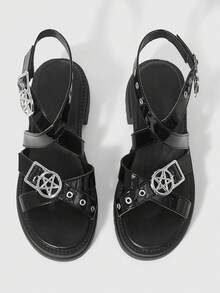 Black shiny leather