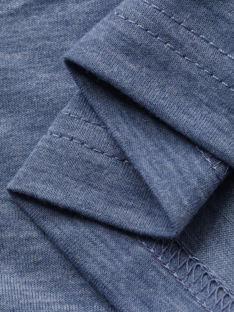 Dazy Plus Letter Print Slit Hem Loose Long Nightgown Dress, Plus Size Women Home Wear, Spring & Summer