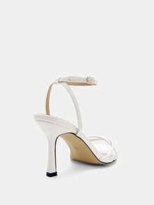 Glitzique Giày cao gót nữ màu trắng, Giày cao gót kitten heel gợi cảm, Mũi tròn quai mỏng, Giày sandal xỏ ngón màu trơn đa năng hàng ngày mới cho mùa xuân/hè dành cho nữ, Giày cao gót mỏng cho cô dâu cưới, Giày cao gót đế xuồng 9cm sang trọng cho dịp tiệc tùng, Giày sandal xỏ ngón mùa hè mới, Giày cao gót trang trọng, Giày sandal cao gót quai mắt cá chân cao cấp cho nữ, Giày sandal cao gót thời trang cho nữ - trắng - Xem 7